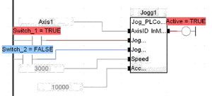 UDFB Jog PLCopen: FBD example